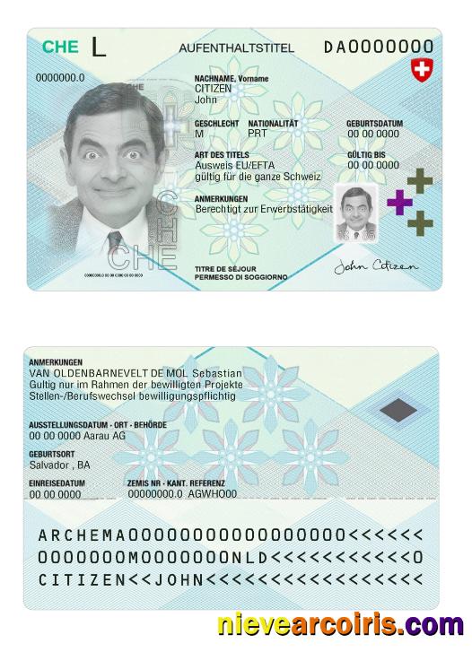 Switzerand residence permit 2020-present